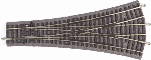 Piko Aiguillage W3 triple symétrique (G239/R9) avec ballast - 55425