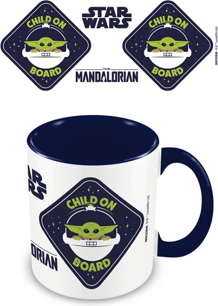Mug coloré MANDALORIAN « bébé à bord » 315 ml