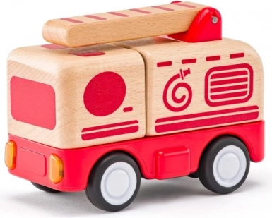 Camion de pompiers avec éclairage et signal