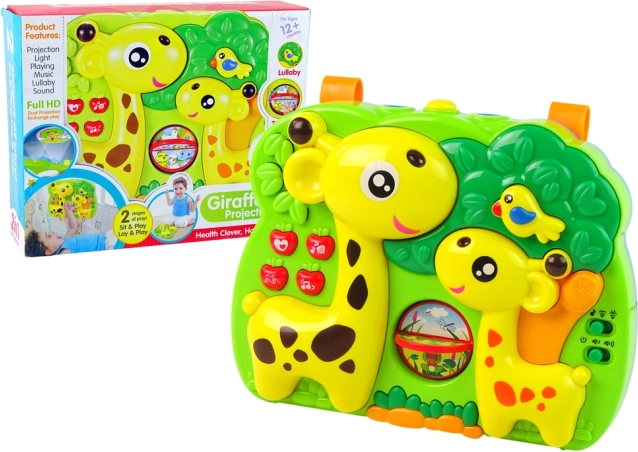 Panneau projecteur avec girafe et sons pour enfants