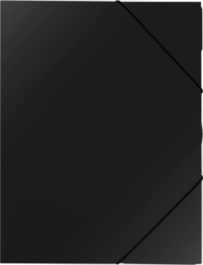 Chemise à élastique A4 en polypropylène, noire