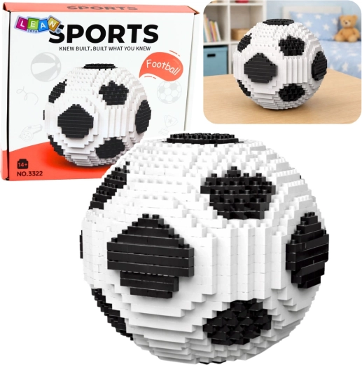 Kit de construction créatif 3D – ballon de football, 864 pièces