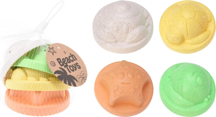 Moules à sable Animaux marins – lot de 4 pcs