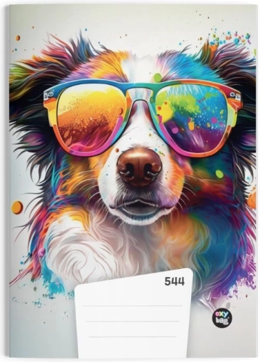 Cahier A5 ligné avec motif chien, 40 feuilles, 80 g/m²