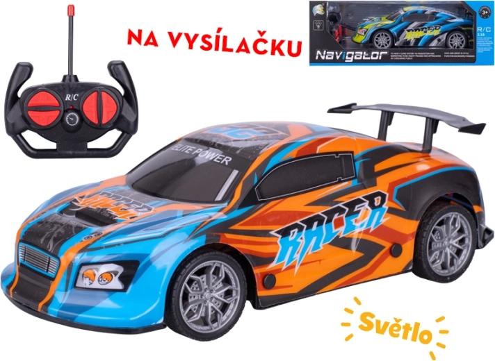 Voiture de course RC 26 cm avec contrôle complet et effets lumineux