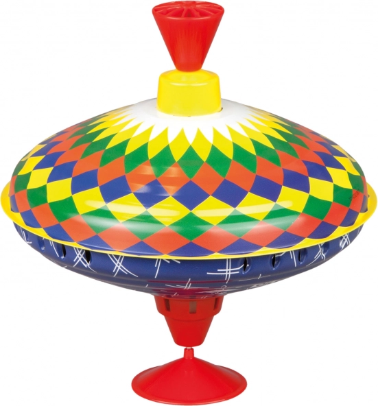 Toupie en métal multicolore 19 cm