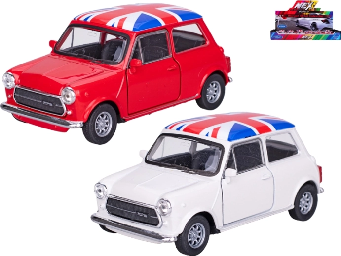 Modèle métallique Welly Mini Cooper 1300 UK 1:43 avec portes ouvrantes et mécanisme pull-back