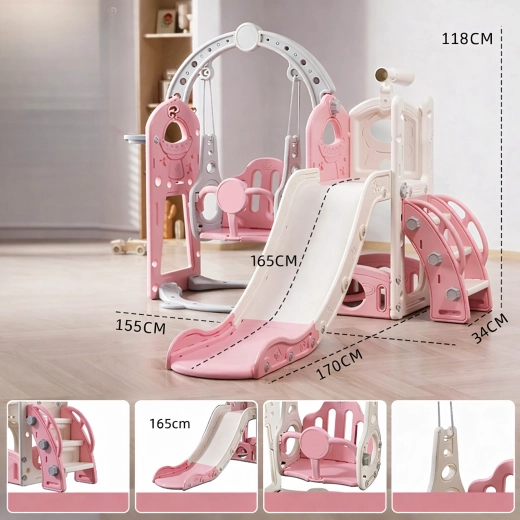 Toboggan enfant autoportant avec échelle et balançoire
