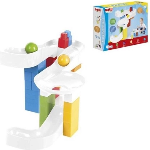 Piste à billes Dolu avec jeu de construction