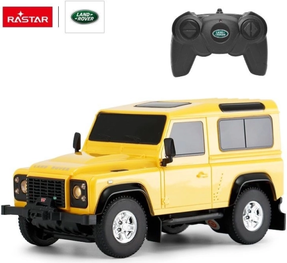 Voiture RC Rastar Land Rover Defender 1:24 jaune - 1 pièce