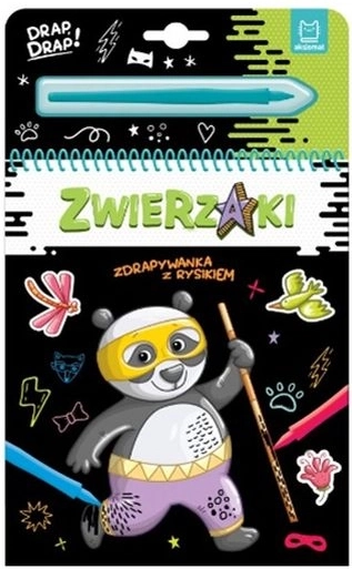 Livre à gratter avec stylet – animaux