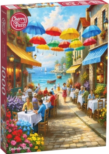 Puzzle CHERRY PAZZI Rue aux parapluies 1000 pièces