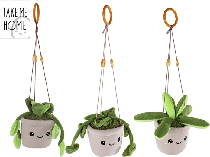 Plante d’intérieur en peluche Take Me Home avec boucle, 20 cm