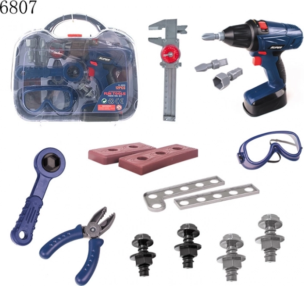 Mallette d’outils pour enfants avec sons et lumière