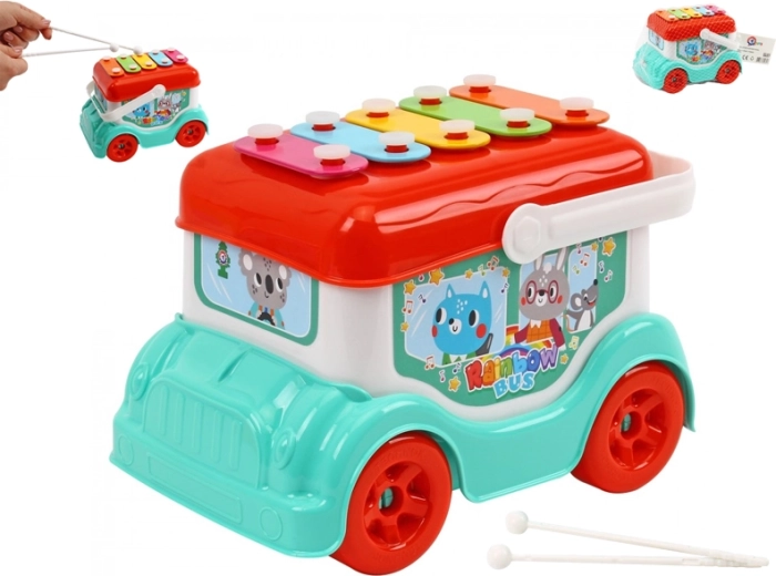 Autobus avec xylophone pour enfants 19 cm