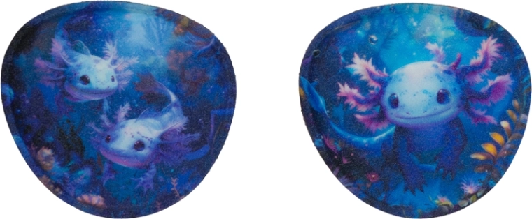Badges interchangeables BAAGLIES Axolotl – lot de 2 pièces