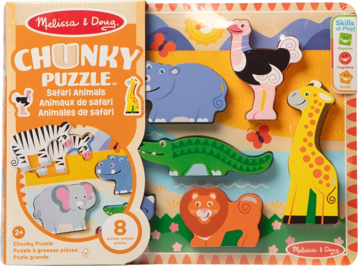 Puzzle chunky en bois safari MELISSA & DOUG