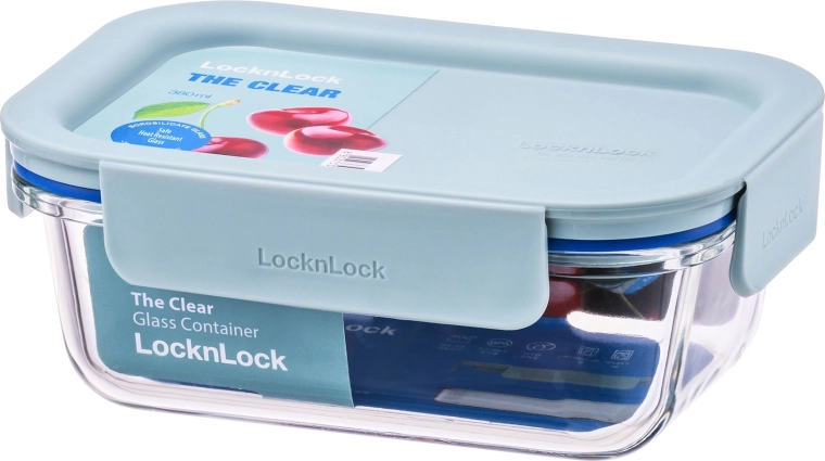 Boîte Clear rectangulaire en verre borosilicaté 380 ml menthe