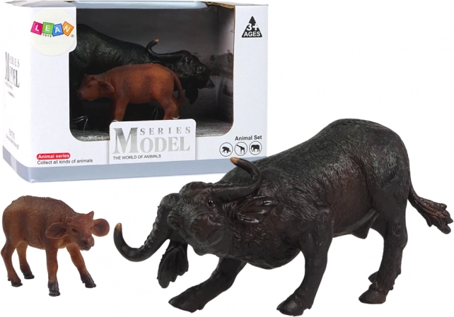 Figurines buffle et veau – animaux africains pour le zoo