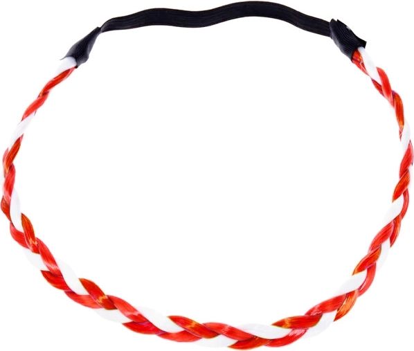 Bandeau tricoté Biało-Czerwoni en blanc‑rouge