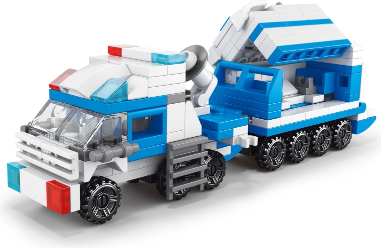Jeu de construction police – 12 véhicules pour enfants