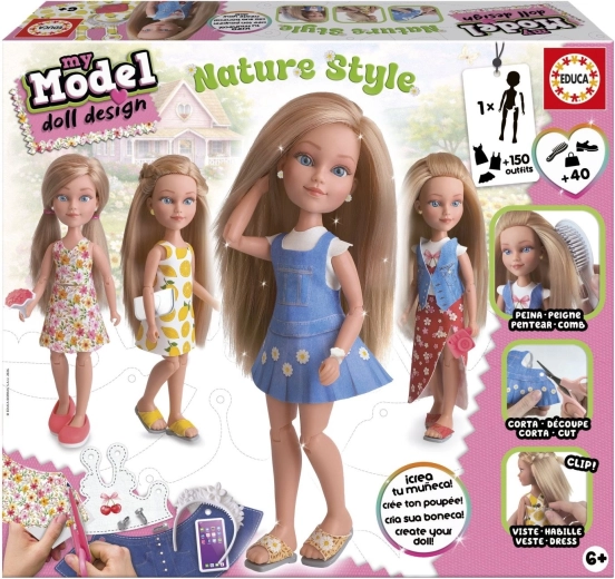 Coffret créatif Educa My Model Doll Design – style naturel