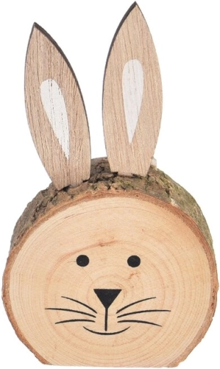 Petit lapin en bois brun