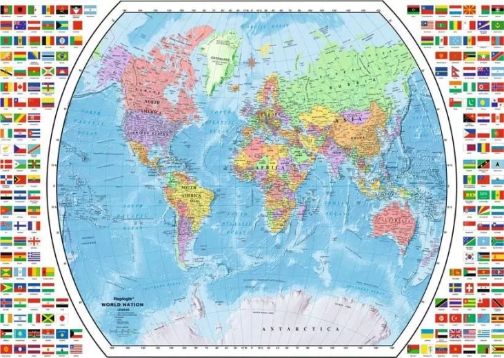 Puzzle Ravensburger carte politique du monde 1000 pièces