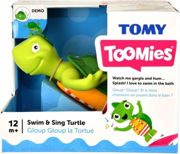 Tomy Toomies tortue à remonter pour le bain, chante et nage