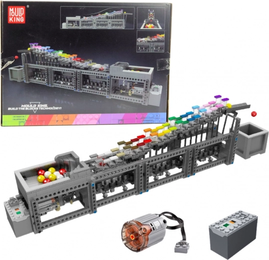 Kit de piste à billes avec moteur électrique, 1038 pièces