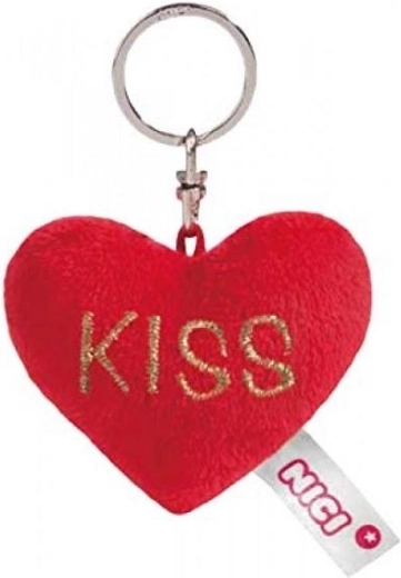 Porte-clés en peluche Nici cœur - 1 pièce