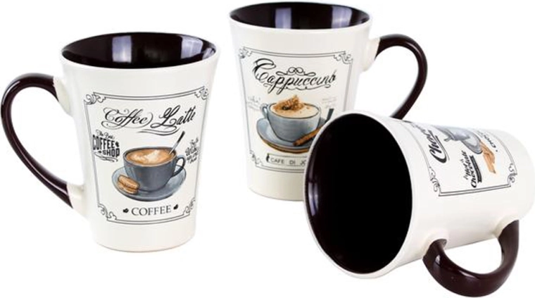 Tasse en céramique Toro 300 ml avec motifs café bistro