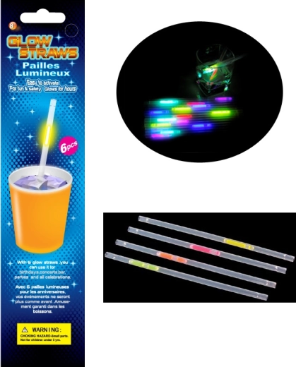 Pailles lumineuses 6 pcs SPARKYS
