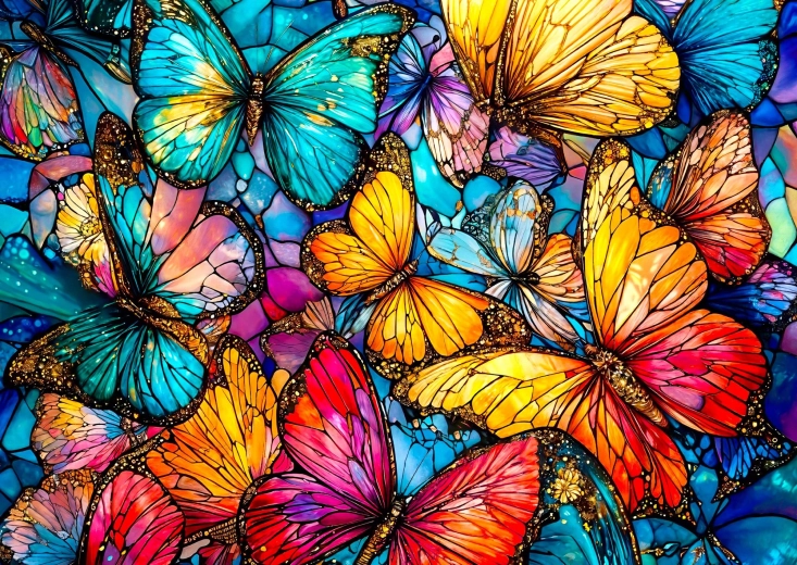 Puzzle ENJOY Extravagance de papillons 1000 pièces