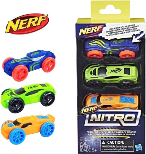 Nerf Nitro petites voitures – lot de 3 pièces
