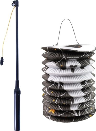 Lampion en papier d’Halloween avec baguette lumineuse