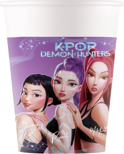 Gobelets en papier Demon hunters K-POP 200 ml (8 pcs)