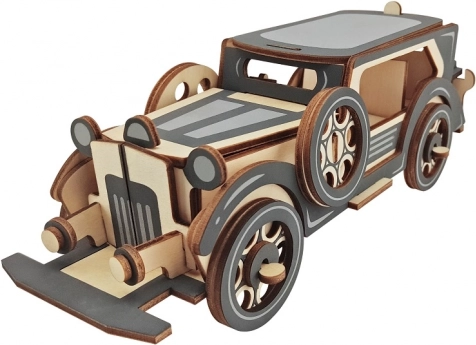 Woodcraft puzzle 3D en bois – vieille limousine
