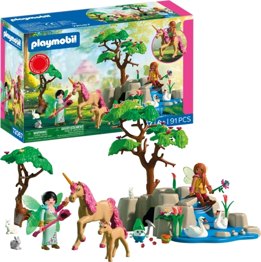 Playmobil expédition des fées avec licorne et poulain – set de jeu 91 pièces