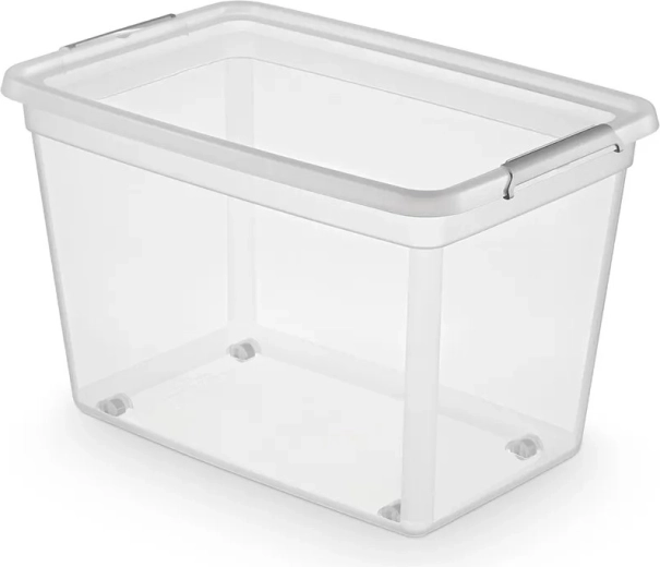 Box de rangement Basestore à roulettes avec couvercle 60 l