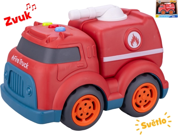 Camion de pompiers avec lumière et son 17 cm