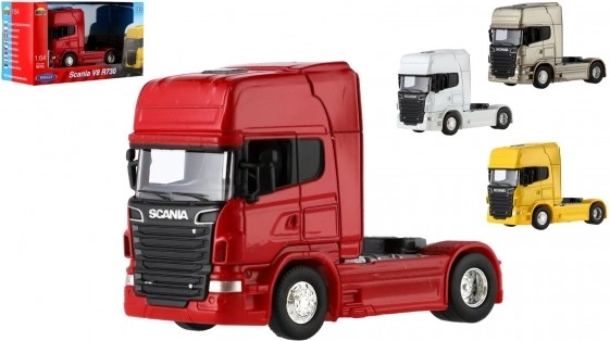 Camion Welly V8 R730 en métal/plastique, 9,5 cm, roulement libre