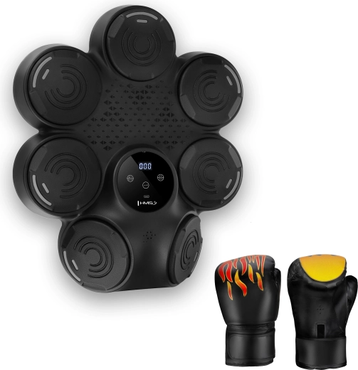 Cible de boxe électronique HMS TB30 avec LED et Bluetooth, gants inclus