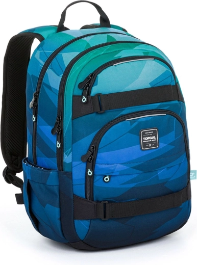 Sac à dos étudiant Topgal VIKI vert-bleu