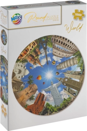 Moxy puzzle rond Monde 1000 pièces