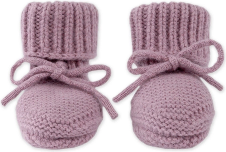Chaussons en merinos Lodger mauve (6–12 mois)
