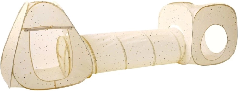 3 Sprouts tente et tunnel pour enfants 3-en-1 recycled terrazzo beige