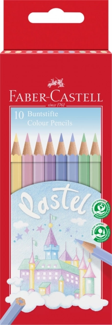 Crayons de couleur Faber-Castell Pastel 10 couleurs