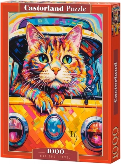 Puzzle 1000 pièces Cat Bus Travel
