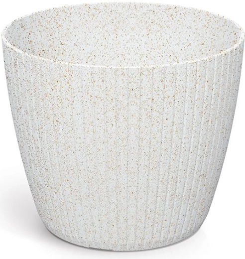 Cache-pot Lamia Eco Wood 15,8 cm blanc